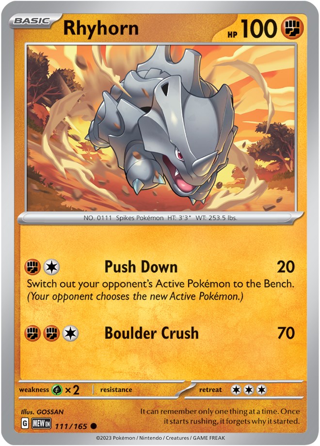 Rhyhorn (111/165) [Scarlet & Violet 151] | Tabernacle Games