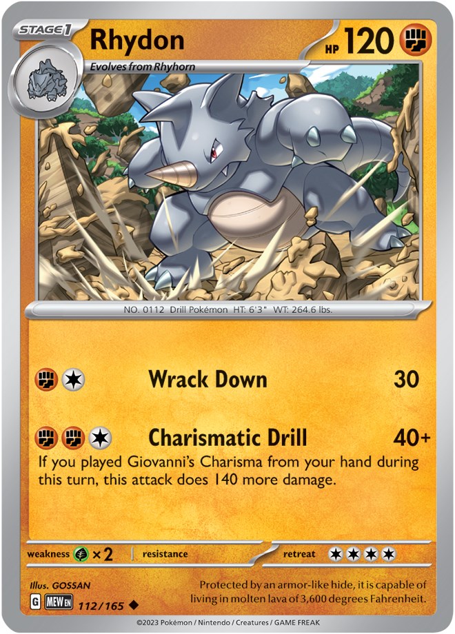 Rhydon (112/165) [Scarlet & Violet 151] | Tabernacle Games