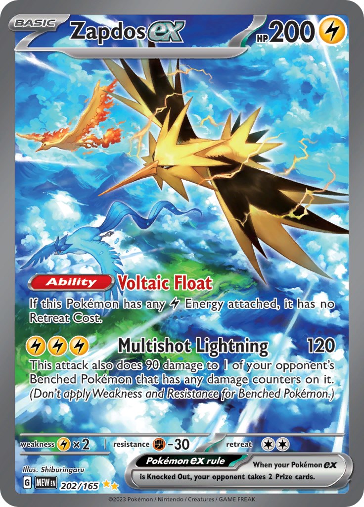 Zapdos ex (202/165) [Scarlet & Violet 151] | Tabernacle Games