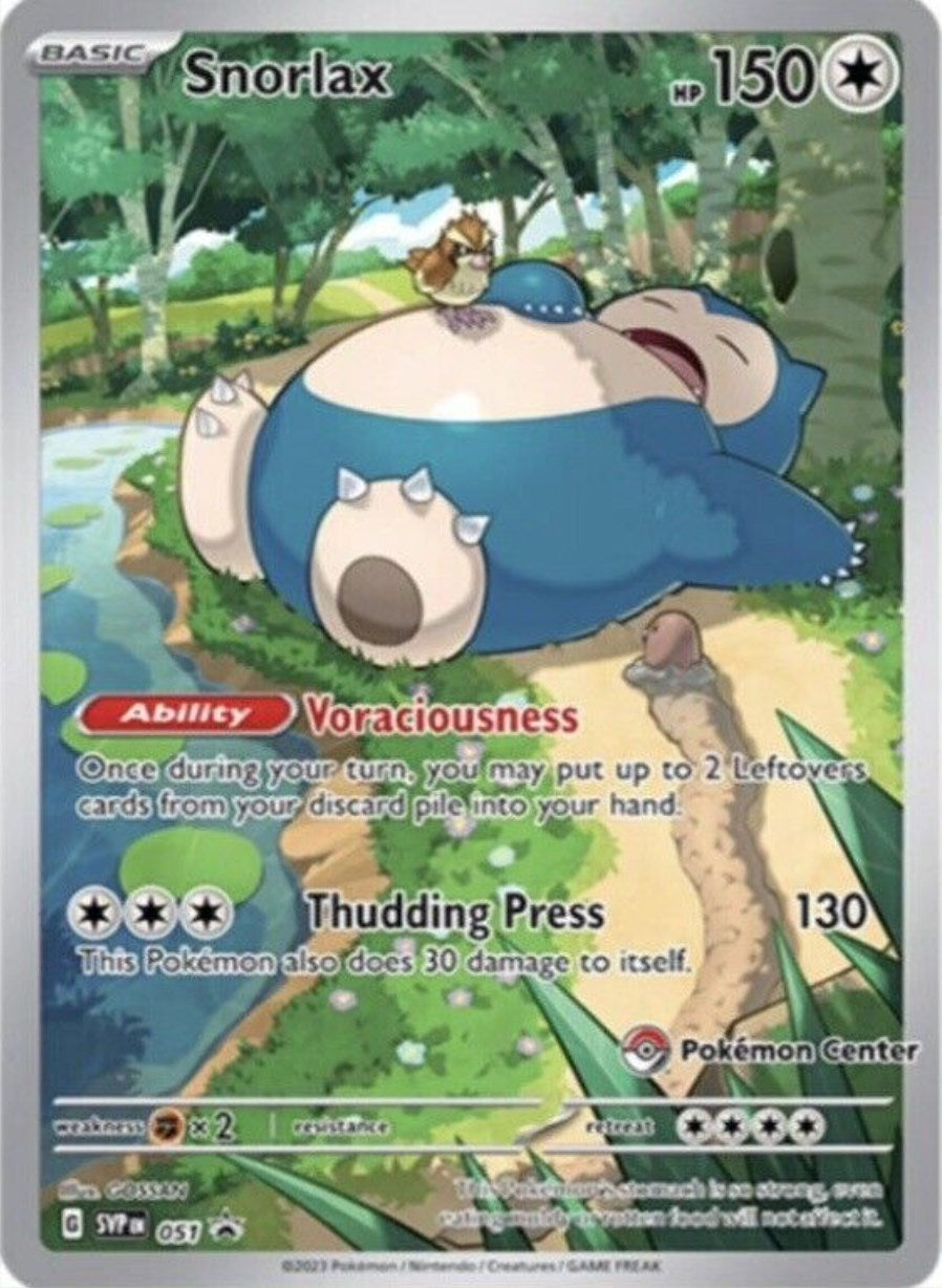 Snorlax (051) (Pokemon Center Exclusive) [Scarlet & Violet: Black Star Promos] | Tabernacle Games