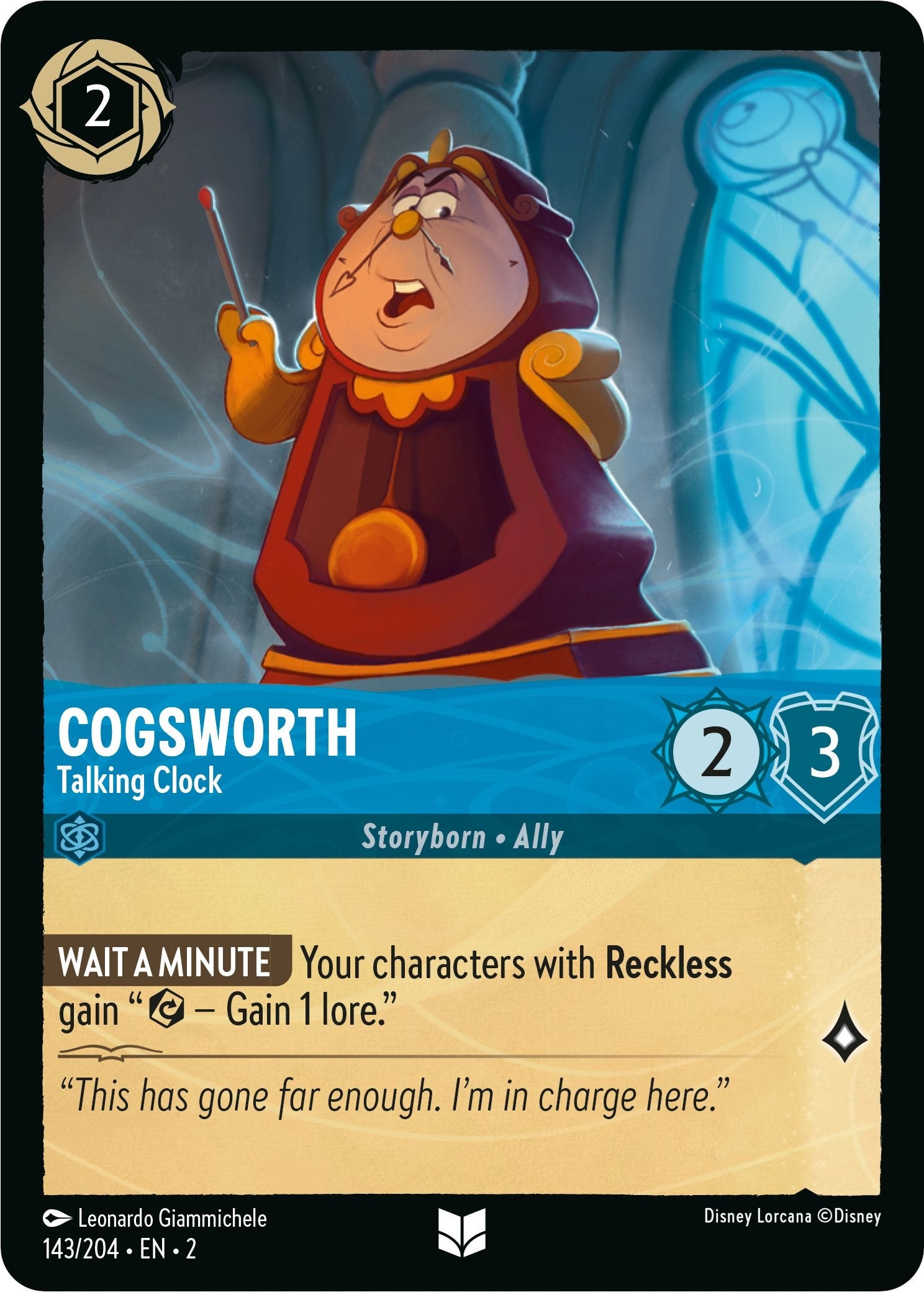 Cogsworth - Talking Clock (143/204) [Rise of the Floodborn] | Tabernacle Games