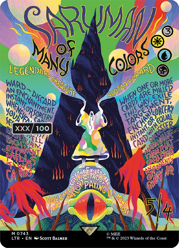 Saruman of Many Colors (Borderless Poster) (Serialized) [The Lord of the Rings: Tales of Middle-Earth] | Tabernacle Games