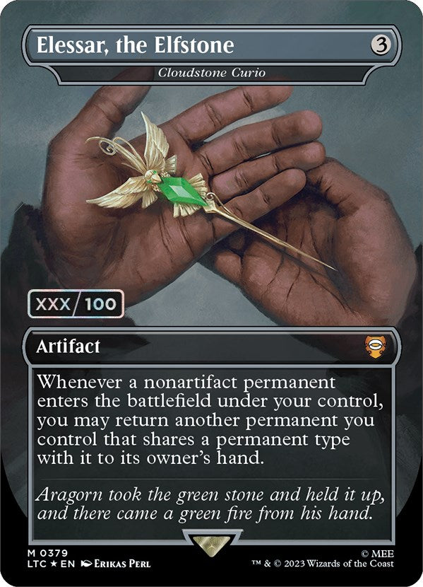 Elessar, the Elfstone - Cloudstone Curio (Serialized) [The Lord of the Rings: Tales of Middle-Earth Commander] | Tabernacle Games