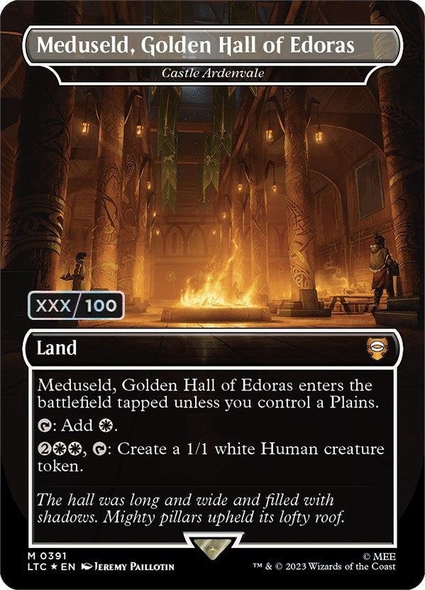 Meduseld, Golden Hall of Edoras - Castle Ardenvale (Borderless) (Serialized) [The Lord of the Rings: Tales of Middle-Earth Commander] | Tabernacle Games