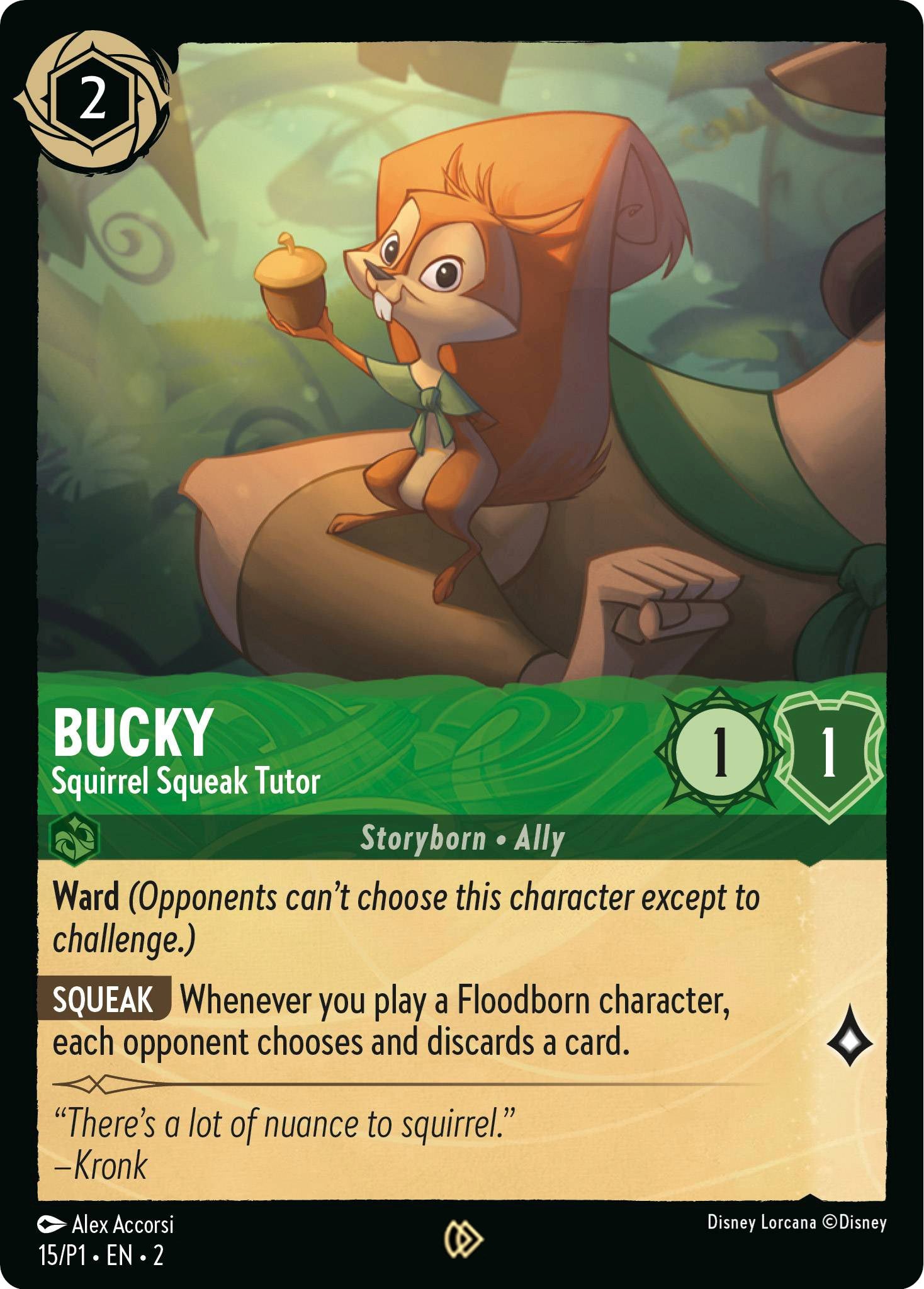 Bucky - Squirrel Squeak Tutor (15) [Promo Cards] | Tabernacle Games