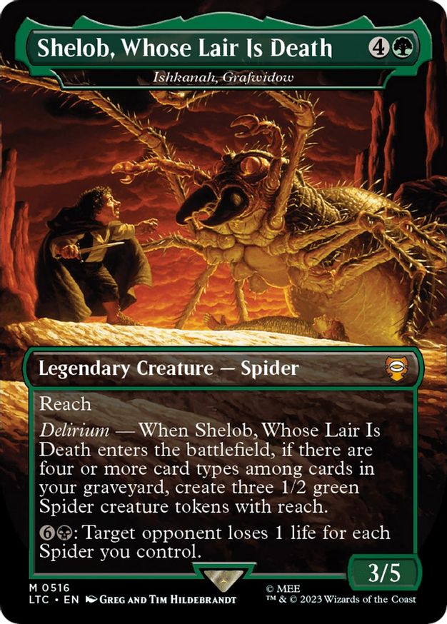 Shelob, Whose Lair Is Death - Ishkanah, Grafwidow (Borderless) [The Lord of the Rings: Tales of Middle-Earth Commander] | Tabernacle Games