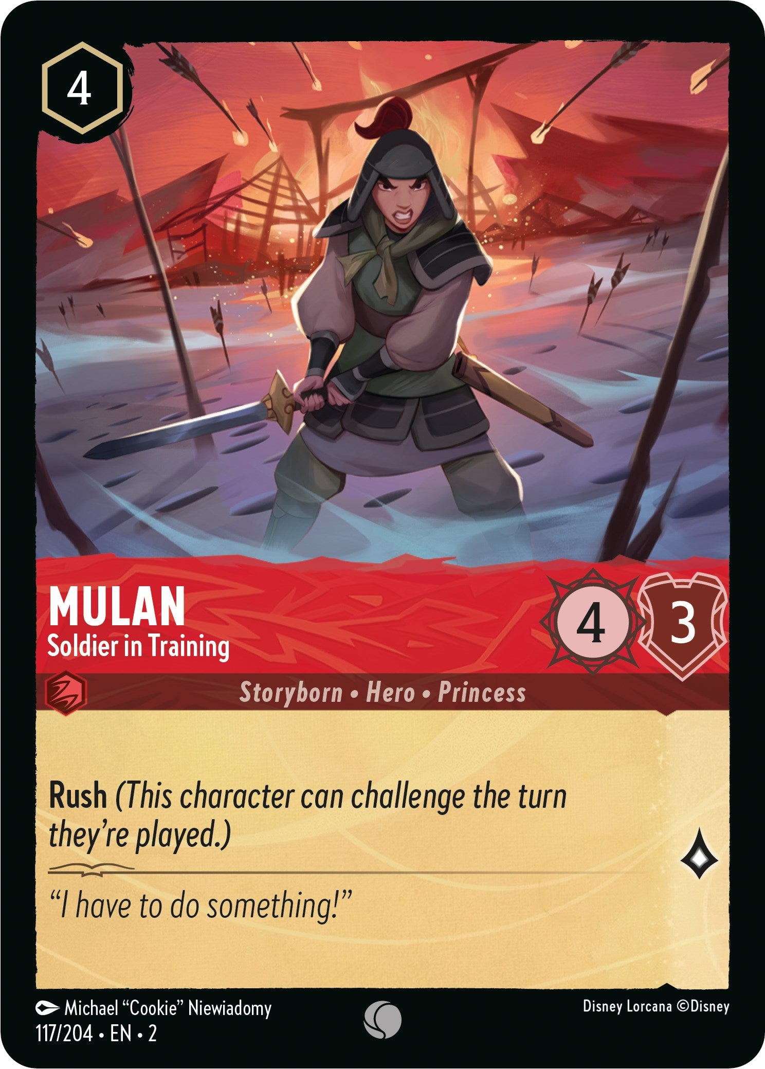 Mulan - Soldier in Training (117/204) [Rise of the Floodborn] | Tabernacle Games