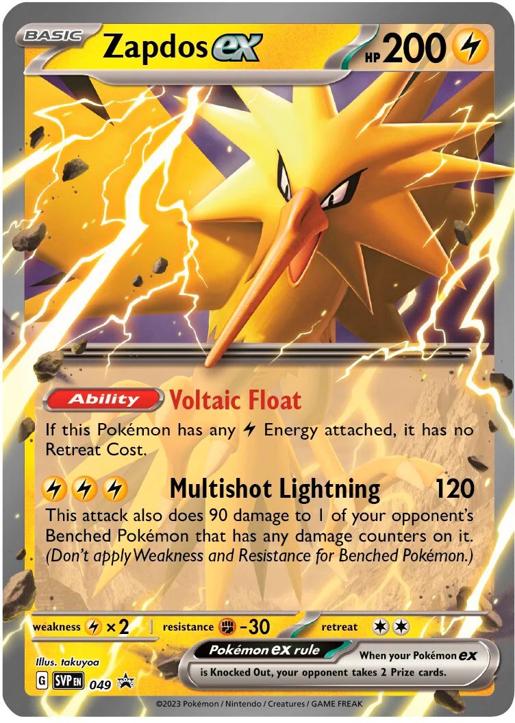 Zapdos ex (049) [Scarlet & Violet: Black Star Promos] | Tabernacle Games