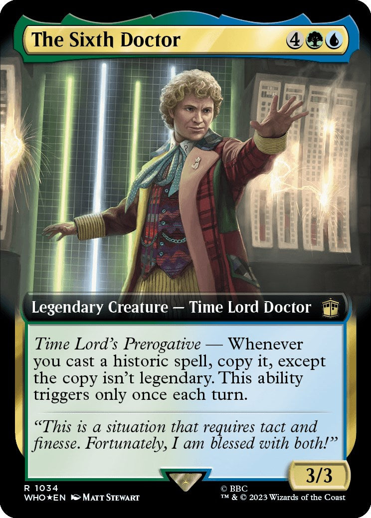 The Sixth Doctor (Extended Art) (Surge Foil) [Doctor Who] | Tabernacle Games