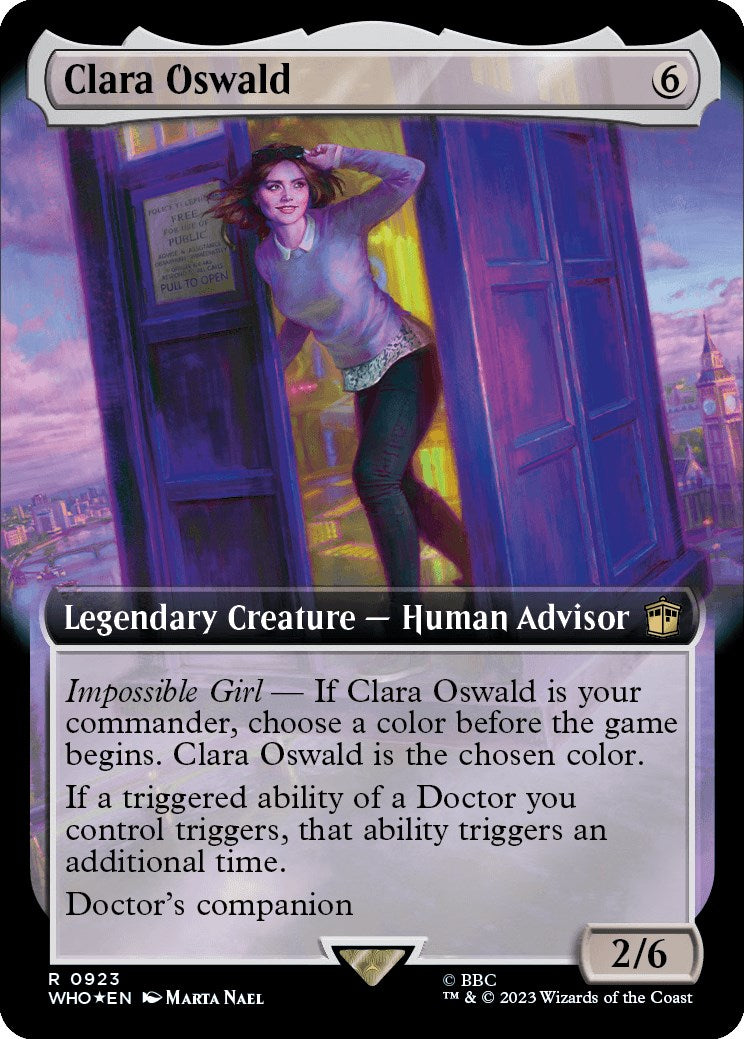 Clara Oswald (Extended Art) (Surge Foil) [Doctor Who] | Tabernacle Games