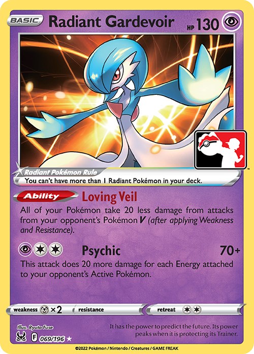 Radiant Gardevoir (069/196) [Prize Pack Series Three] | Tabernacle Games