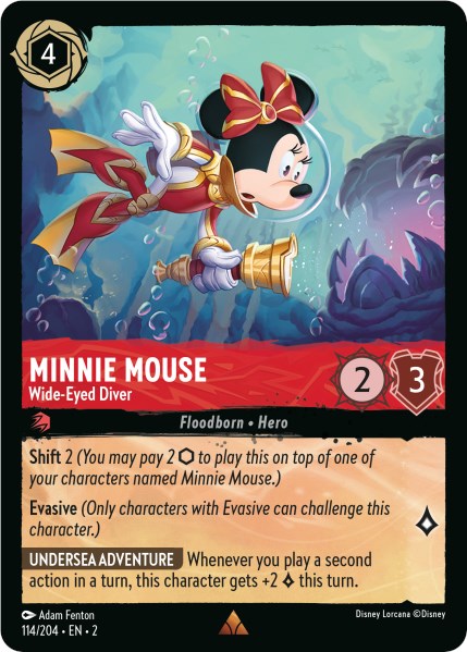Minnie Mouse - Wide-Eyed Diver (114/204) [Rise of the Floodborn] | Tabernacle Games