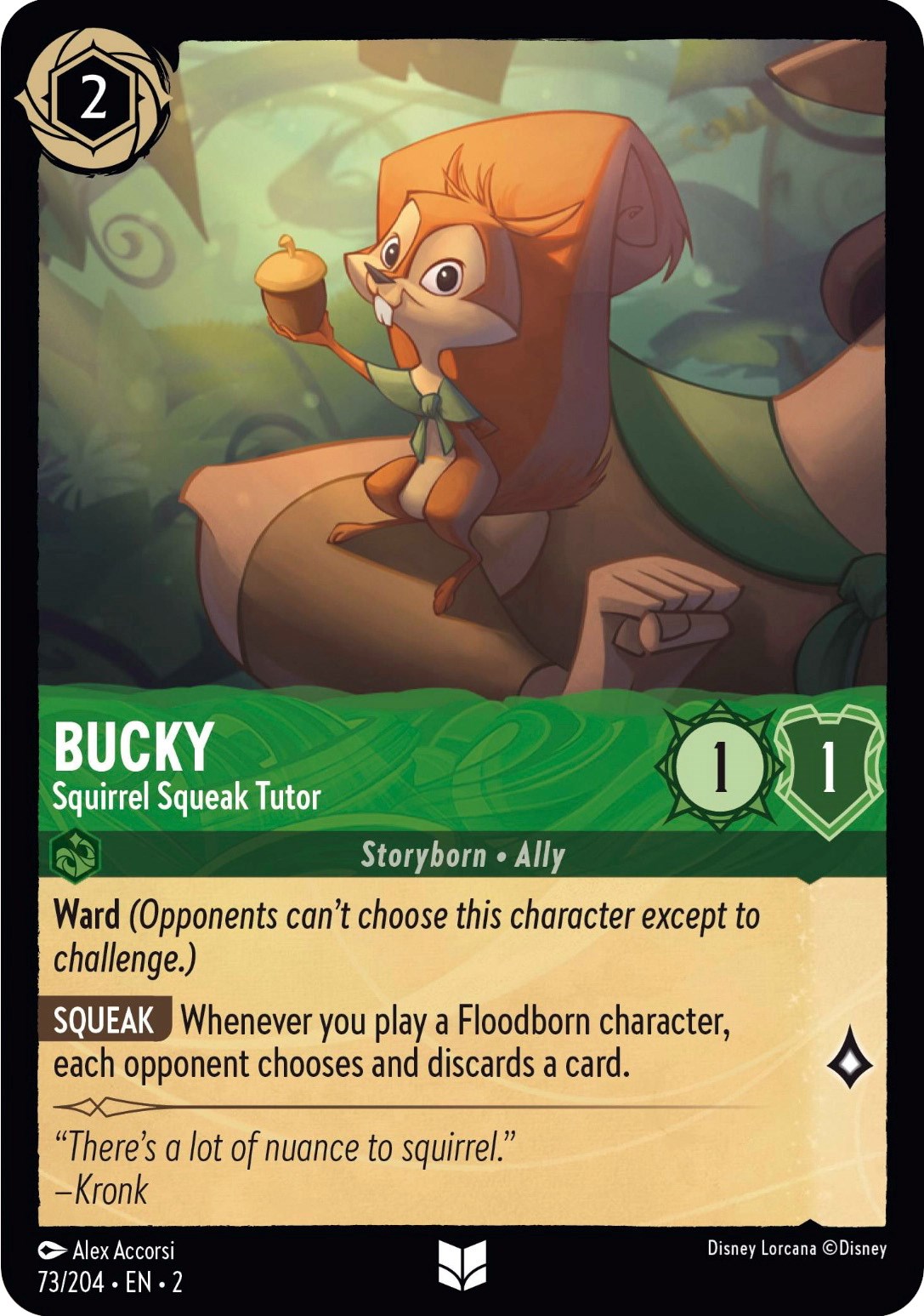 Bucky - Squirrel Squeak Tutor (73/204) [Rise of the Floodborn] | Tabernacle Games