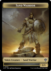 Plant // Sand Warrior Double-Sided Token [Outlaws of Thunder Junction Commander Tokens] | Tabernacle Games