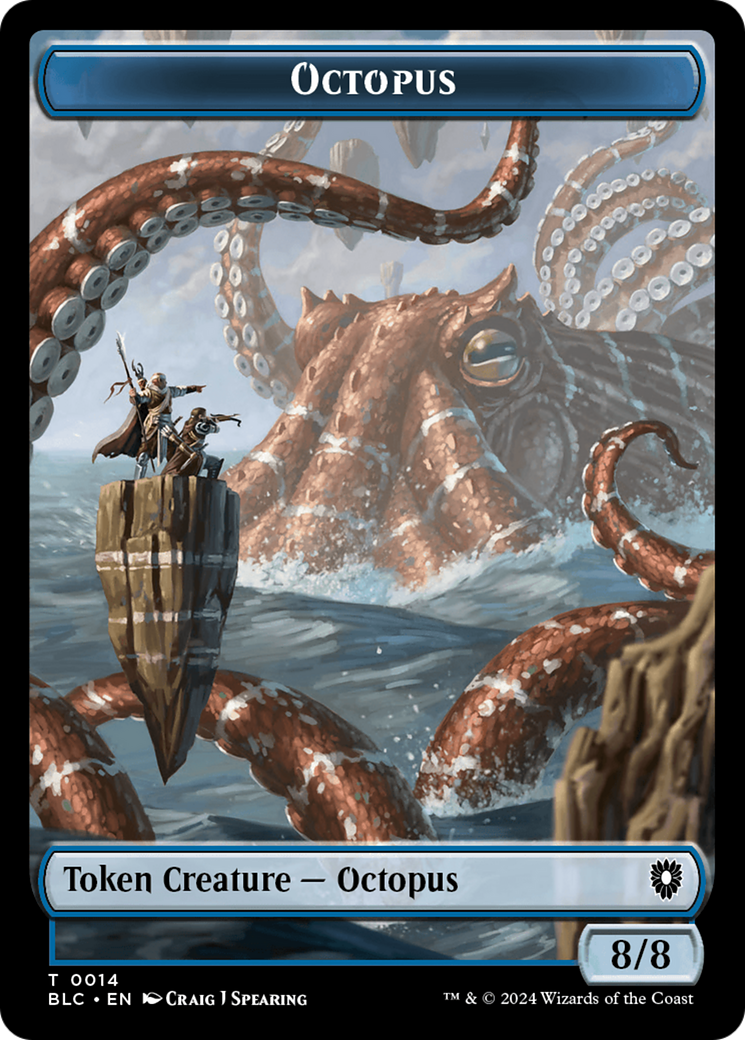 Octopus // Rabbit Double-Sided Token [Bloomburrow Commander Tokens] | Tabernacle Games