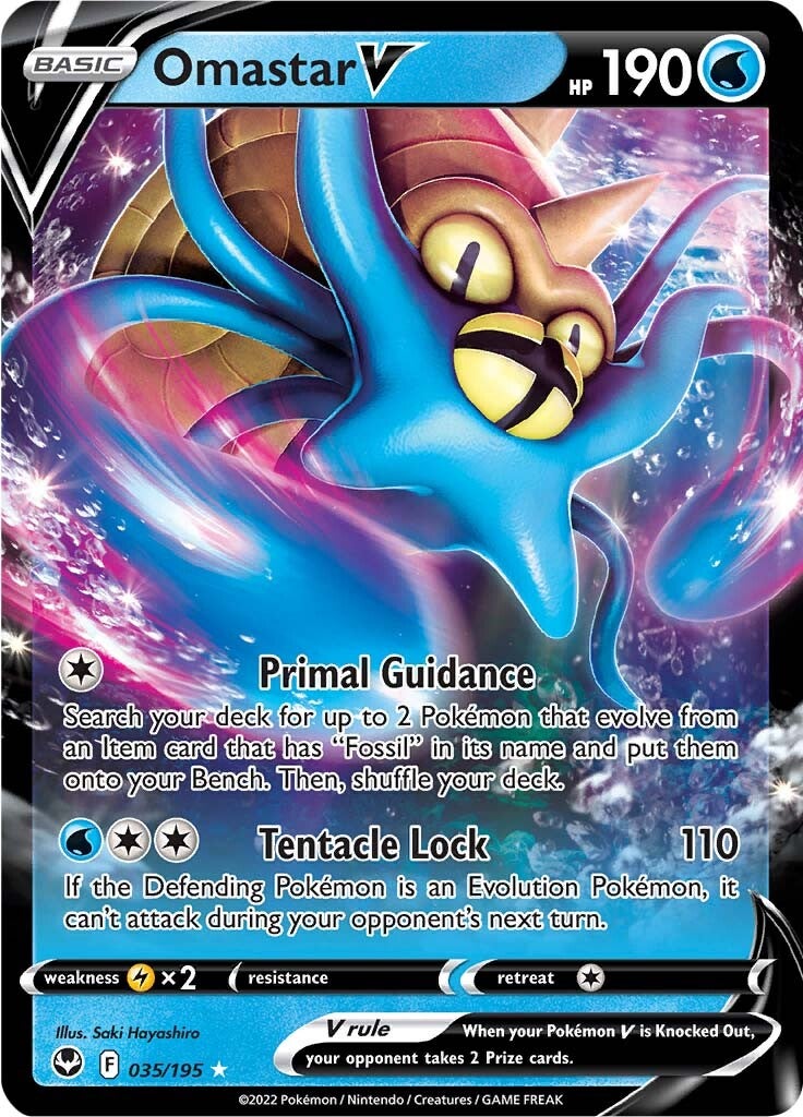 Omastar V (035/195) [Sword & Shield: Silver Tempest] | Tabernacle Games