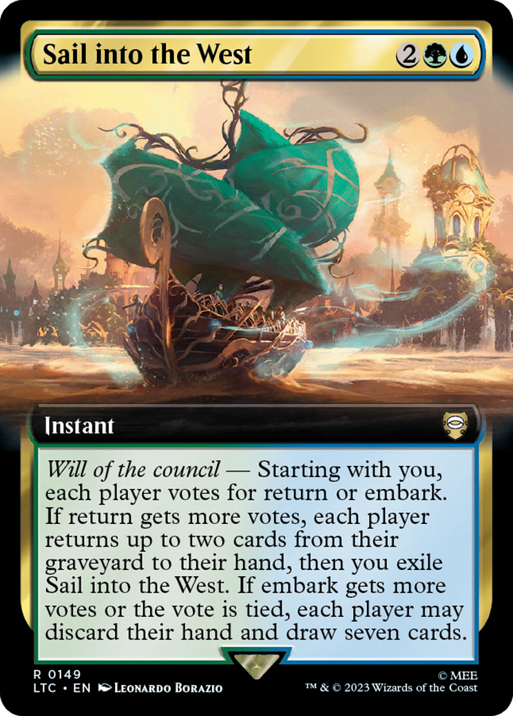 Sail into the West (Extended Art) [The Lord of the Rings: Tales of Middle-Earth Commander] | Tabernacle Games