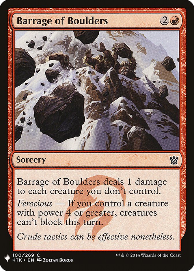 Barrage of Boulders [Mystery Booster] | Tabernacle Games