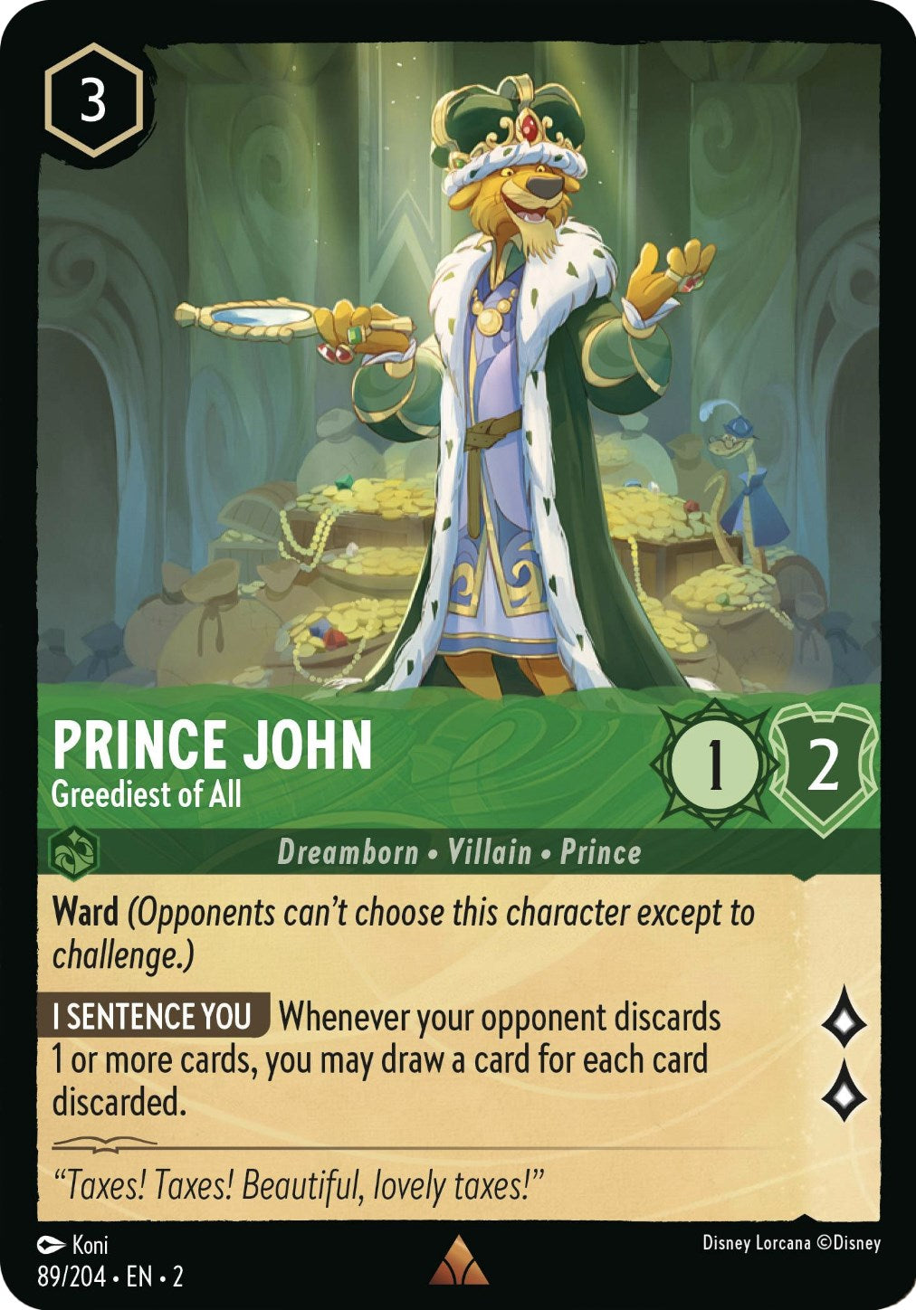 Prince John - Greediest of All (89/204) [Rise of the Floodborn] | Tabernacle Games