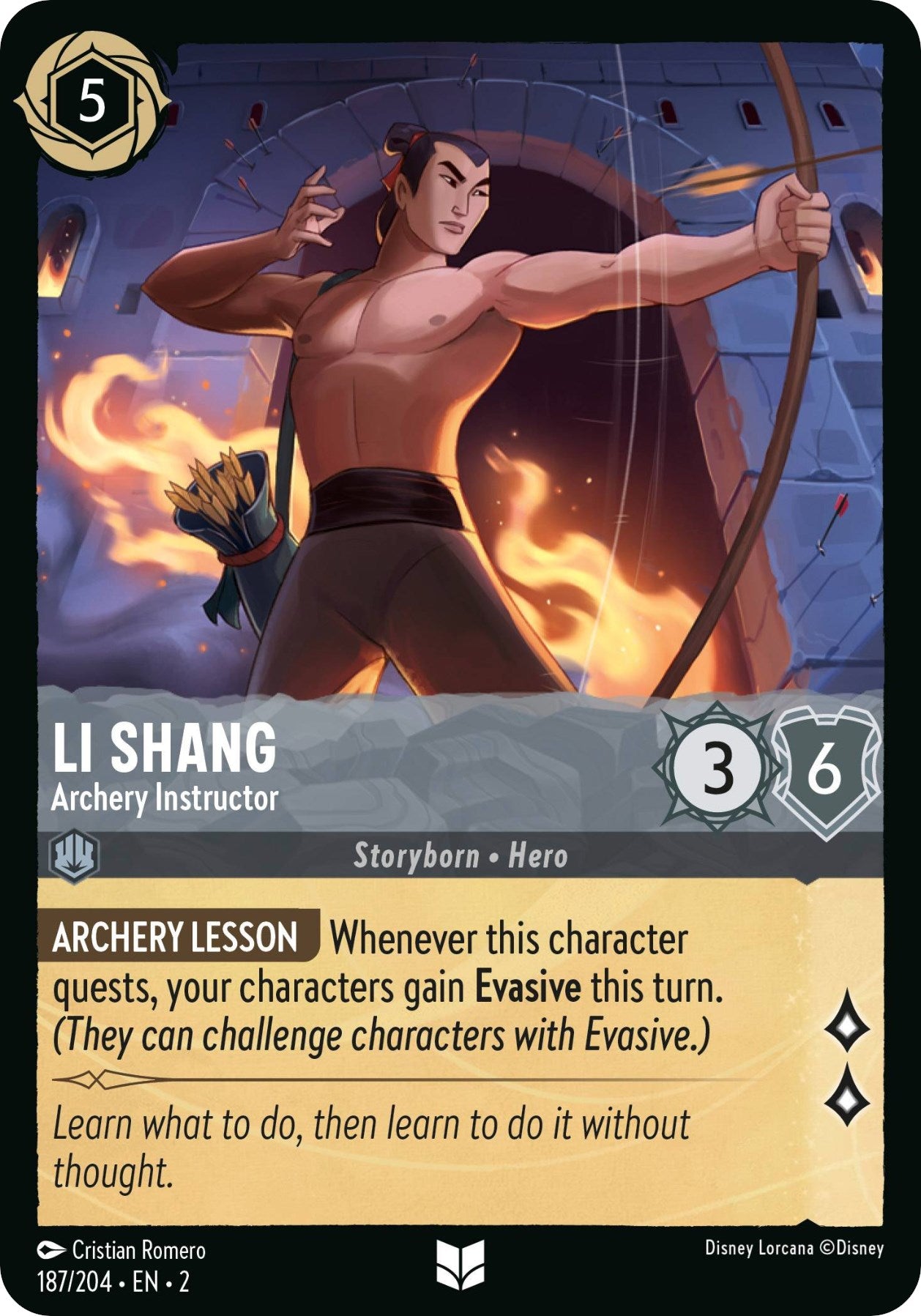 Li Shang - Archery Instructor (187/204) [Rise of the Floodborn] | Tabernacle Games
