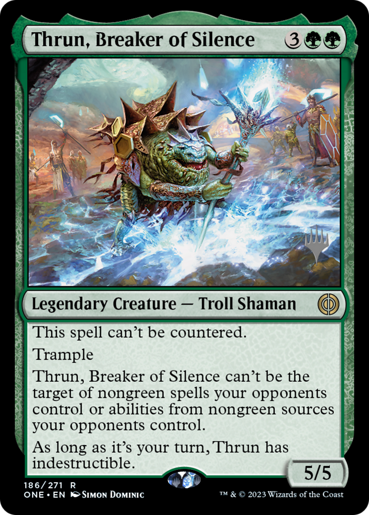 Thrun, Breaker of Silence (Promo Pack) [Phyrexia: All Will Be One Promos] | Tabernacle Games