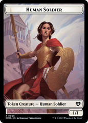 Human Soldier // Elemental (0025) Double-Sided Token [Commander Masters Tokens] | Tabernacle Games