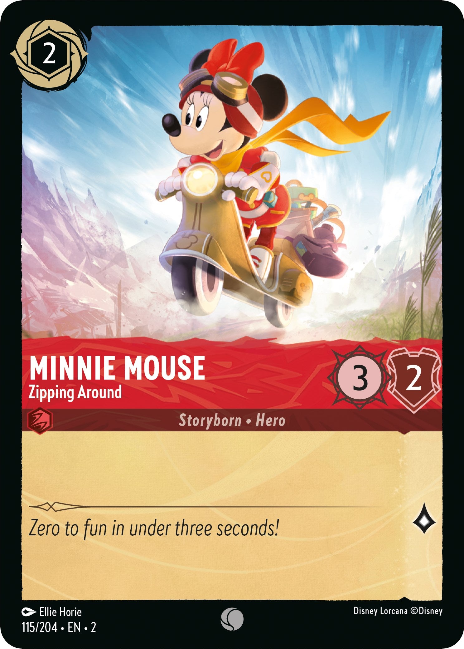 Minnie Mouse - Zipping Around (115/204) [Rise of the Floodborn] | Tabernacle Games