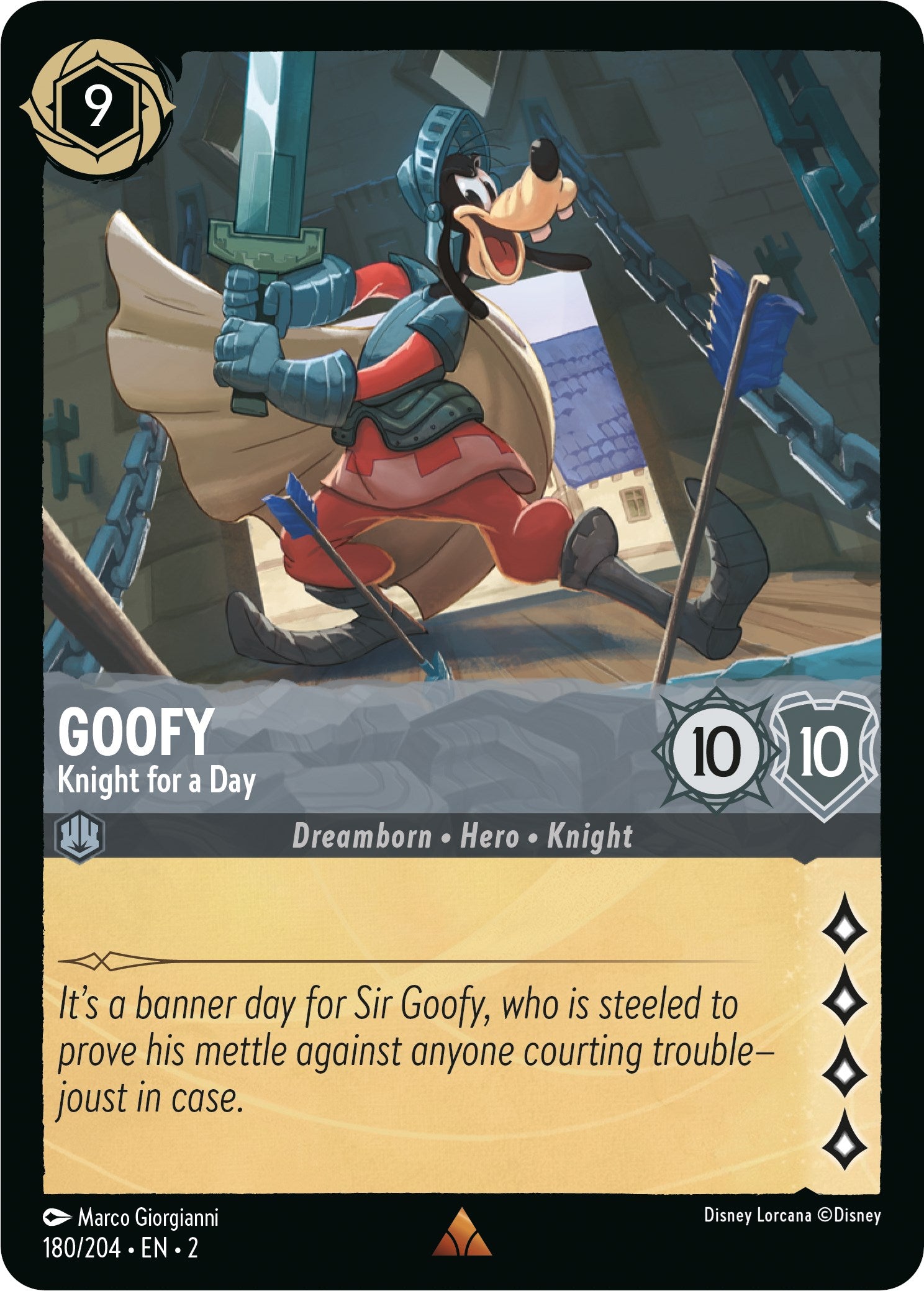 Goofy - Knight for a Day (180/204) [Rise of the Floodborn] | Tabernacle Games