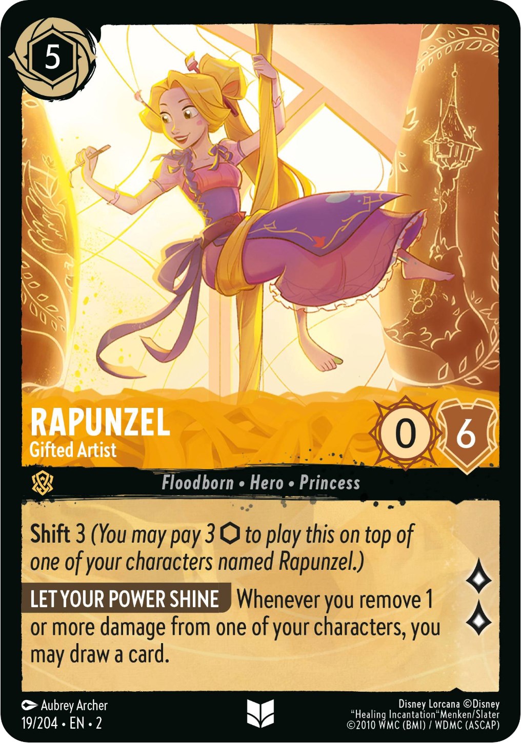 Rapunzel - Gifted Artist (19/204) [Rise of the Floodborn] | Tabernacle Games