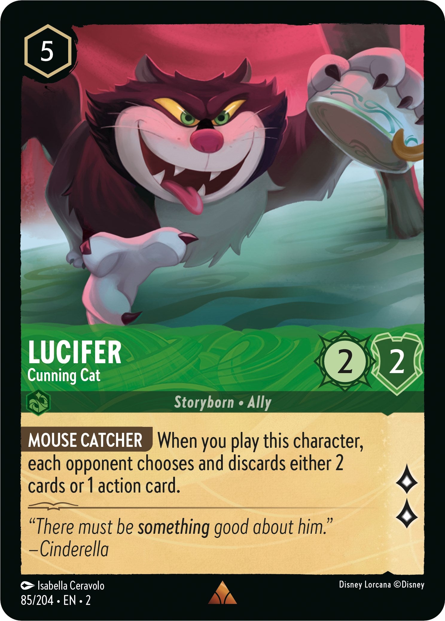 Lucifer - Cunning Cat (85/204) [Rise of the Floodborn] | Tabernacle Games