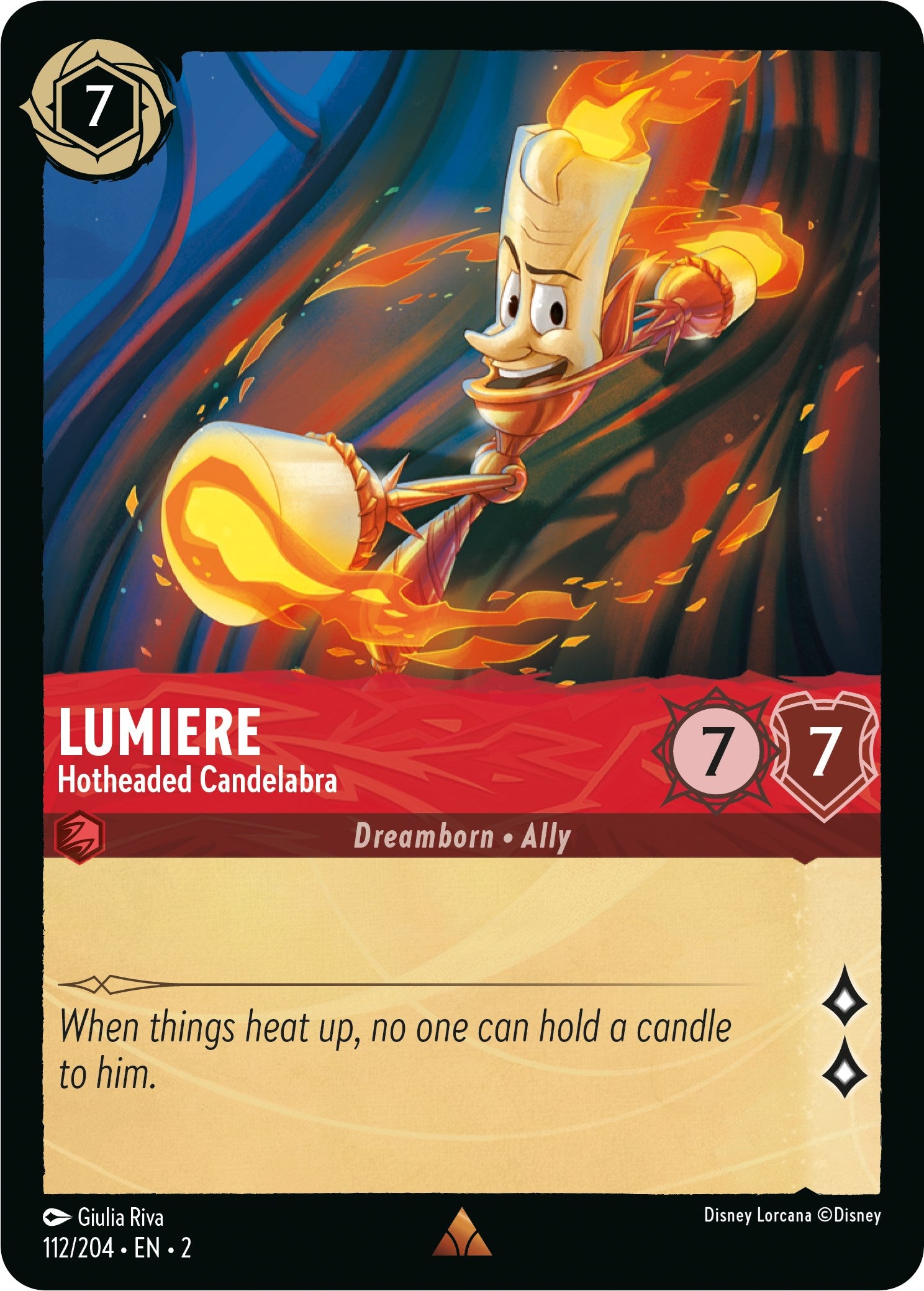 Lumiere - Hotheaded Candelabra (112/204) [Rise of the Floodborn] | Tabernacle Games