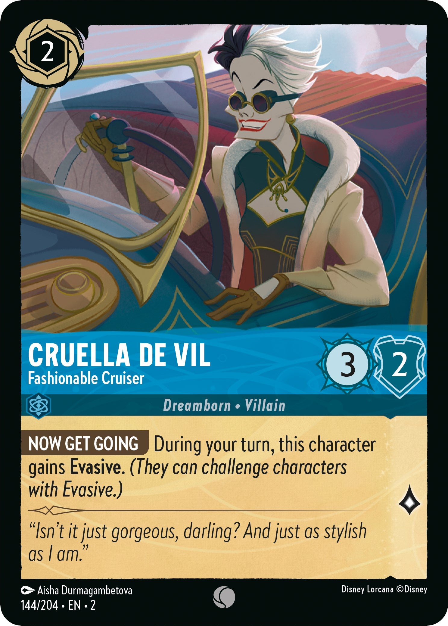 Cruella De Vil - Fashionable Cruiser (144/204) [Rise of the Floodborn] | Tabernacle Games