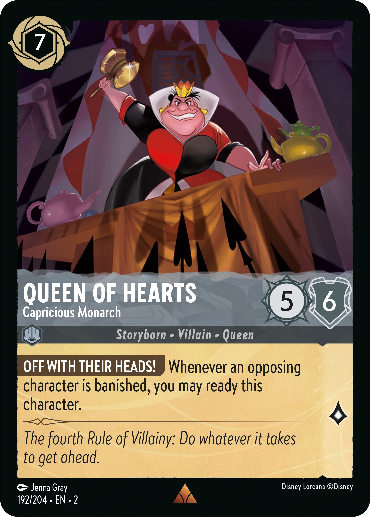 Queen of Hearts - Capricious Monarch (192/204) [Rise of the Floodborn] | Tabernacle Games