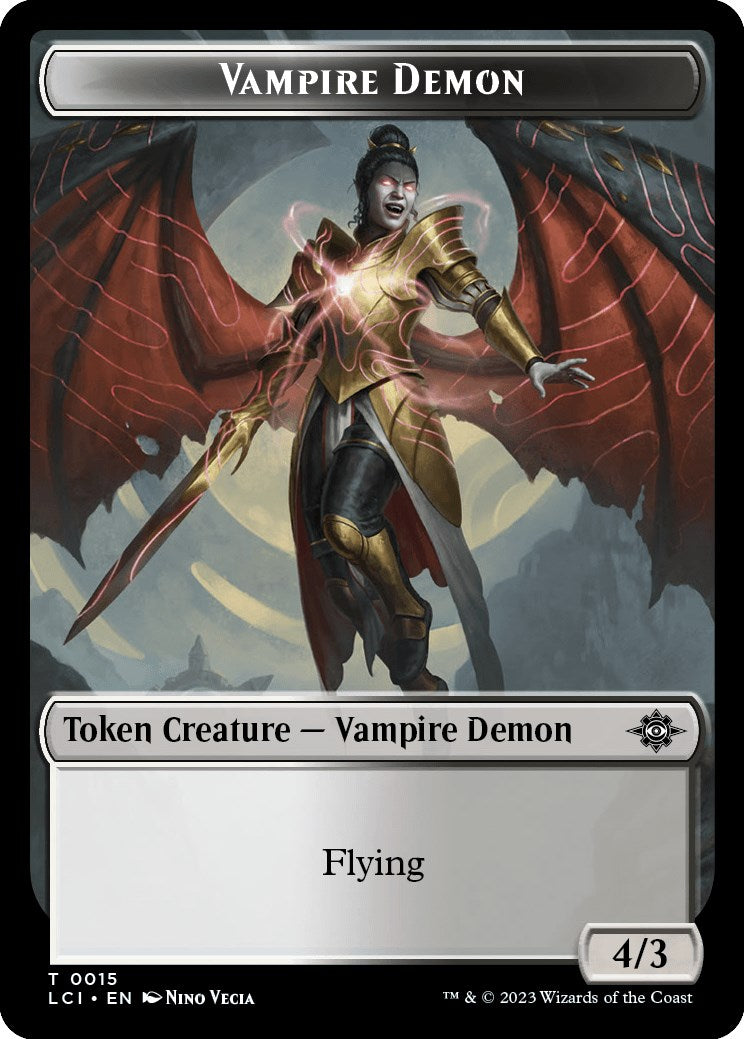 Vampire // Vampire Demon Double-Sided Token [The Lost Caverns of Ixalan Tokens] | Tabernacle Games