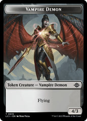 Vampire // Vampire Demon Double-Sided Token [The Lost Caverns of Ixalan Tokens] | Tabernacle Games