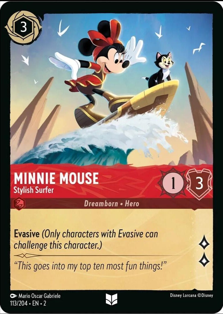 Minnie Mouse - Stylish Surfer (113/204) [Rise of the Floodborn] | Tabernacle Games