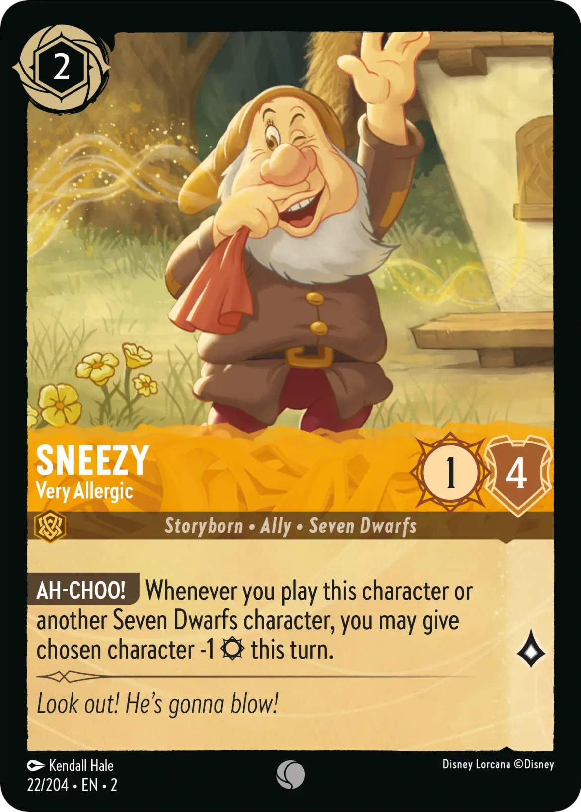 Sneezy - Very Allergic (22/204) [Rise of the Floodborn] | Tabernacle Games