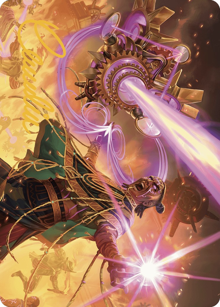 Cosmium Blast Art Card (Gold-Stamped Signature) [The Lost Caverns of Ixalan Art Series] | Tabernacle Games