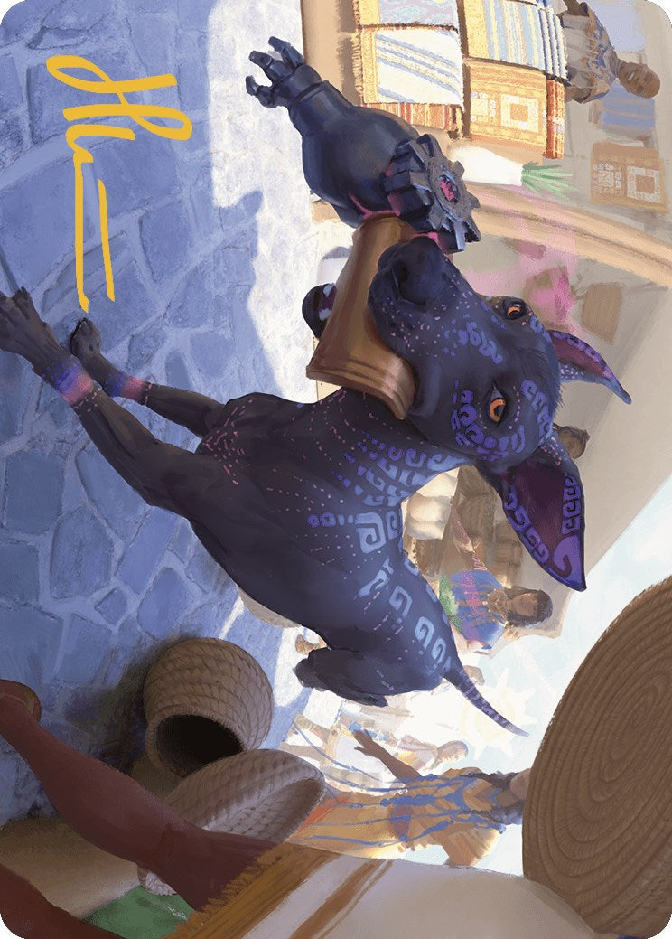 Mischievous Pup Art Card (Gold-Stamped Signature) [The Lost Caverns of Ixalan Art Series] | Tabernacle Games