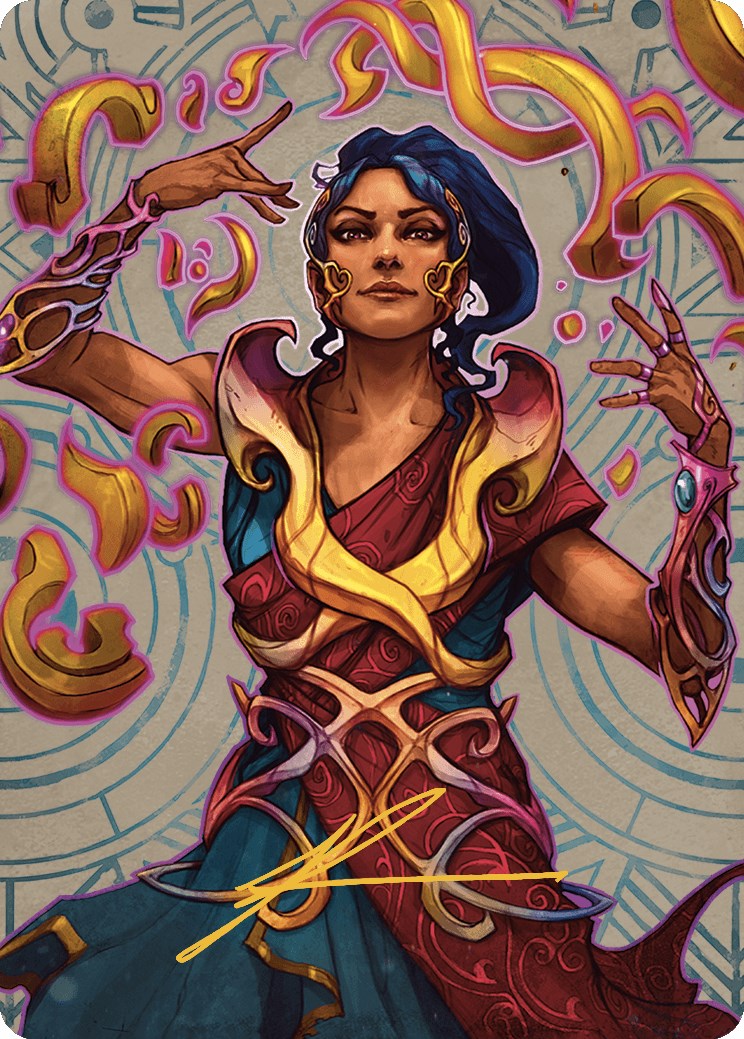 Saheeli, the Sun's Brilliance Art Card (Gold-Stamped Signature) [The Lost Caverns of Ixalan Art Series] | Tabernacle Games