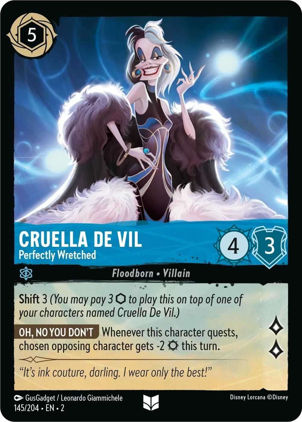 Cruella De Vil - Perfectly Wretched (145/204) [Rise of the Floodborn] | Tabernacle Games