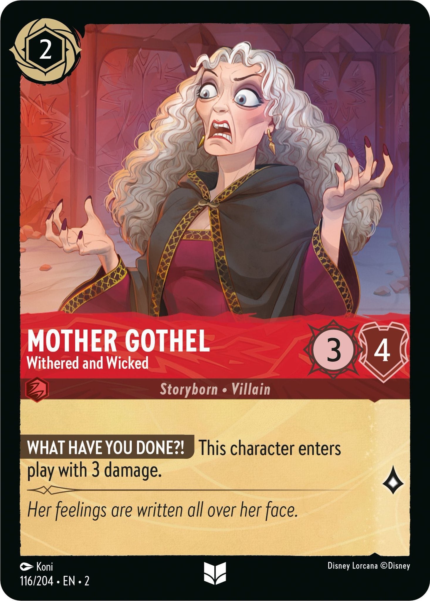 Mother Gothel - Withered and Wicked (116/204) [Rise of the Floodborn] | Tabernacle Games
