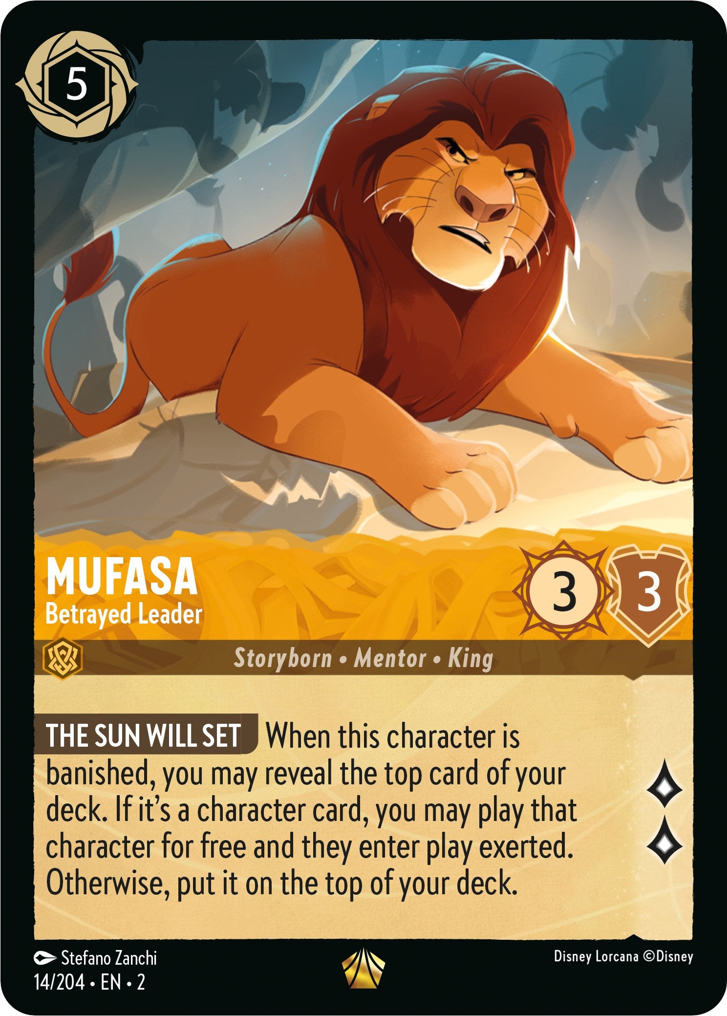 Mufasa - Betrayed Leader (14/204) [Rise of the Floodborn] | Tabernacle Games