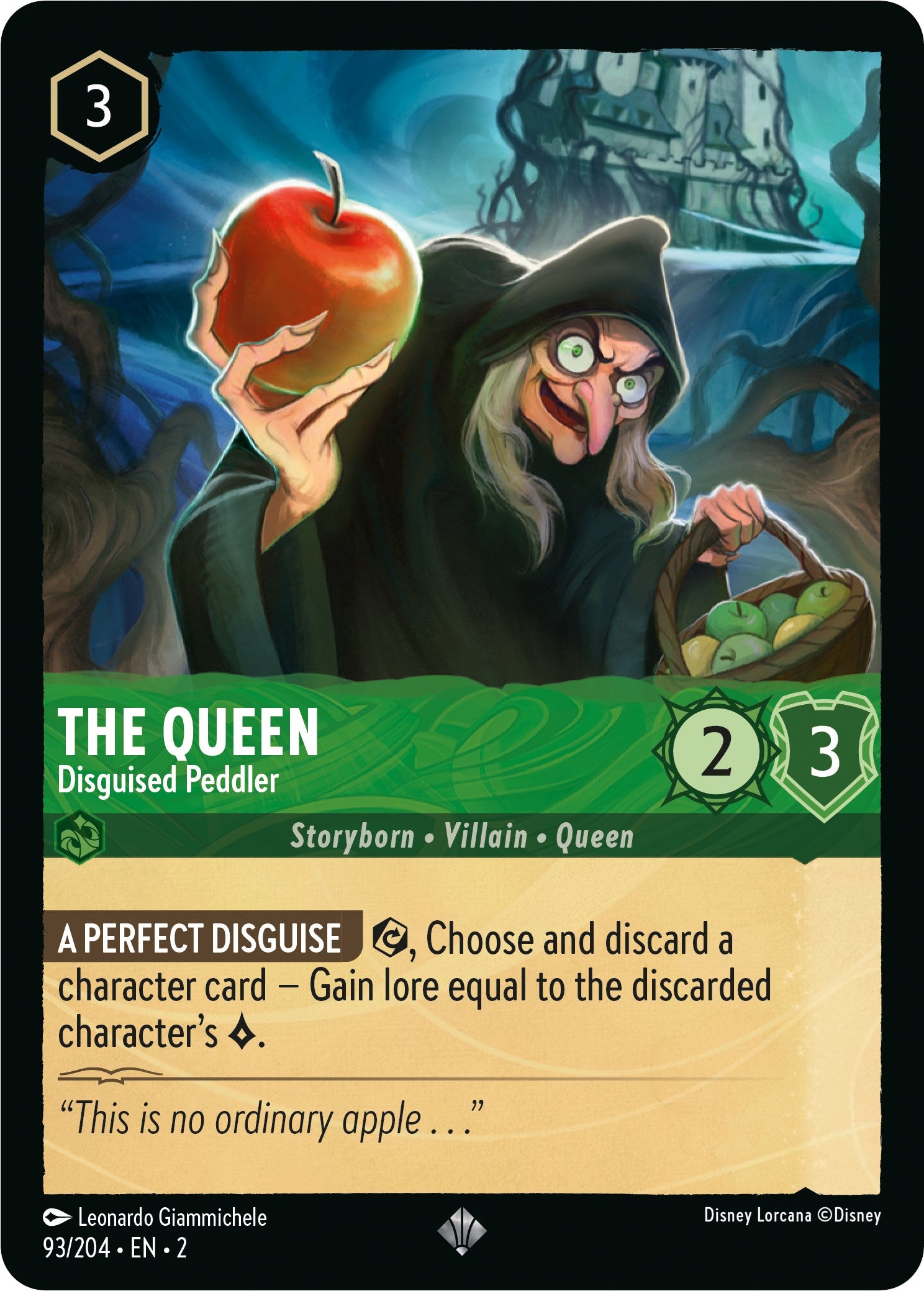 The Queen - Disguised Peddler (93/204) [Rise of the Floodborn] | Tabernacle Games