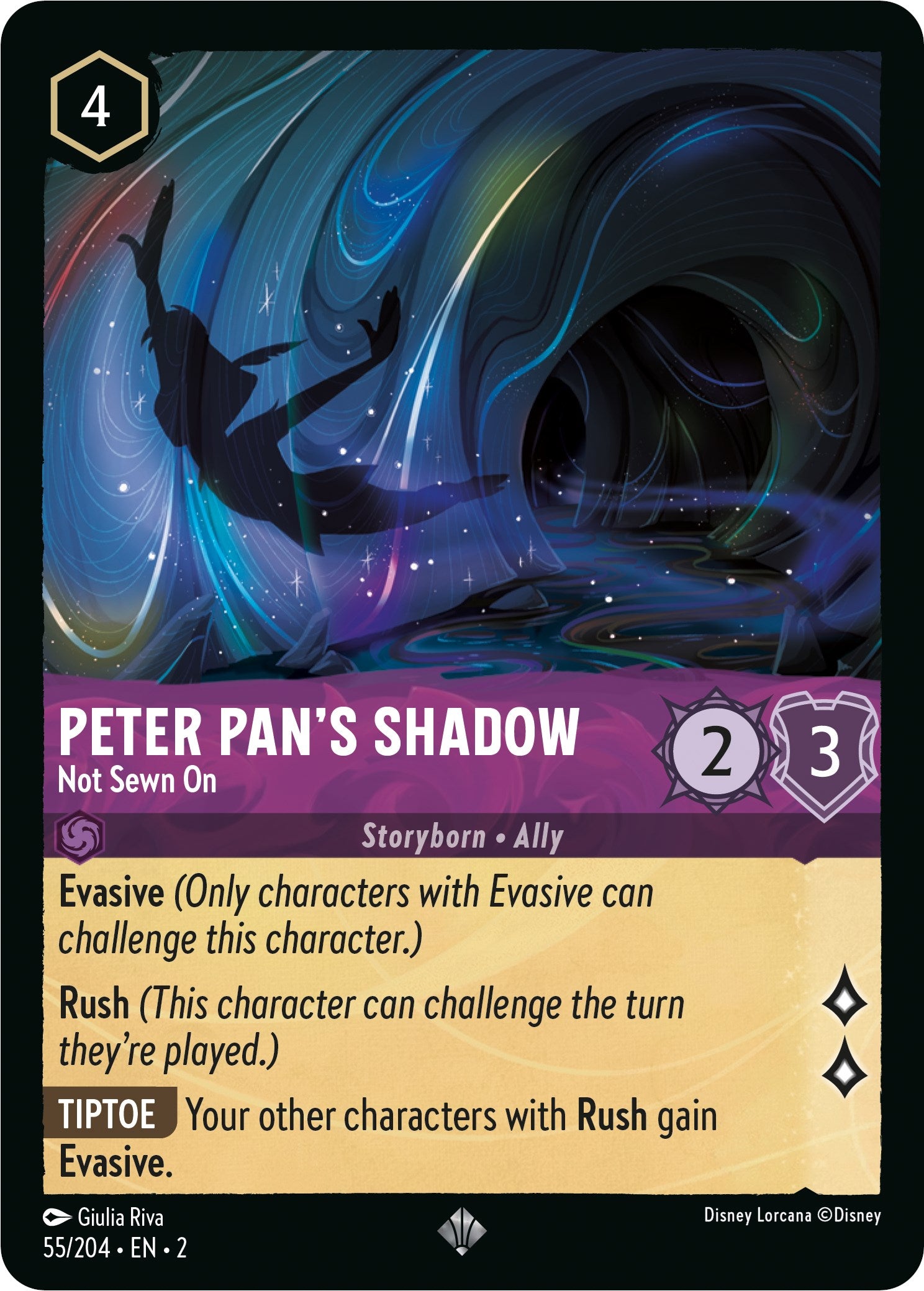 Peter Pan's Shadow - Not Sewn On (55/204) [Rise of the Floodborn] | Tabernacle Games