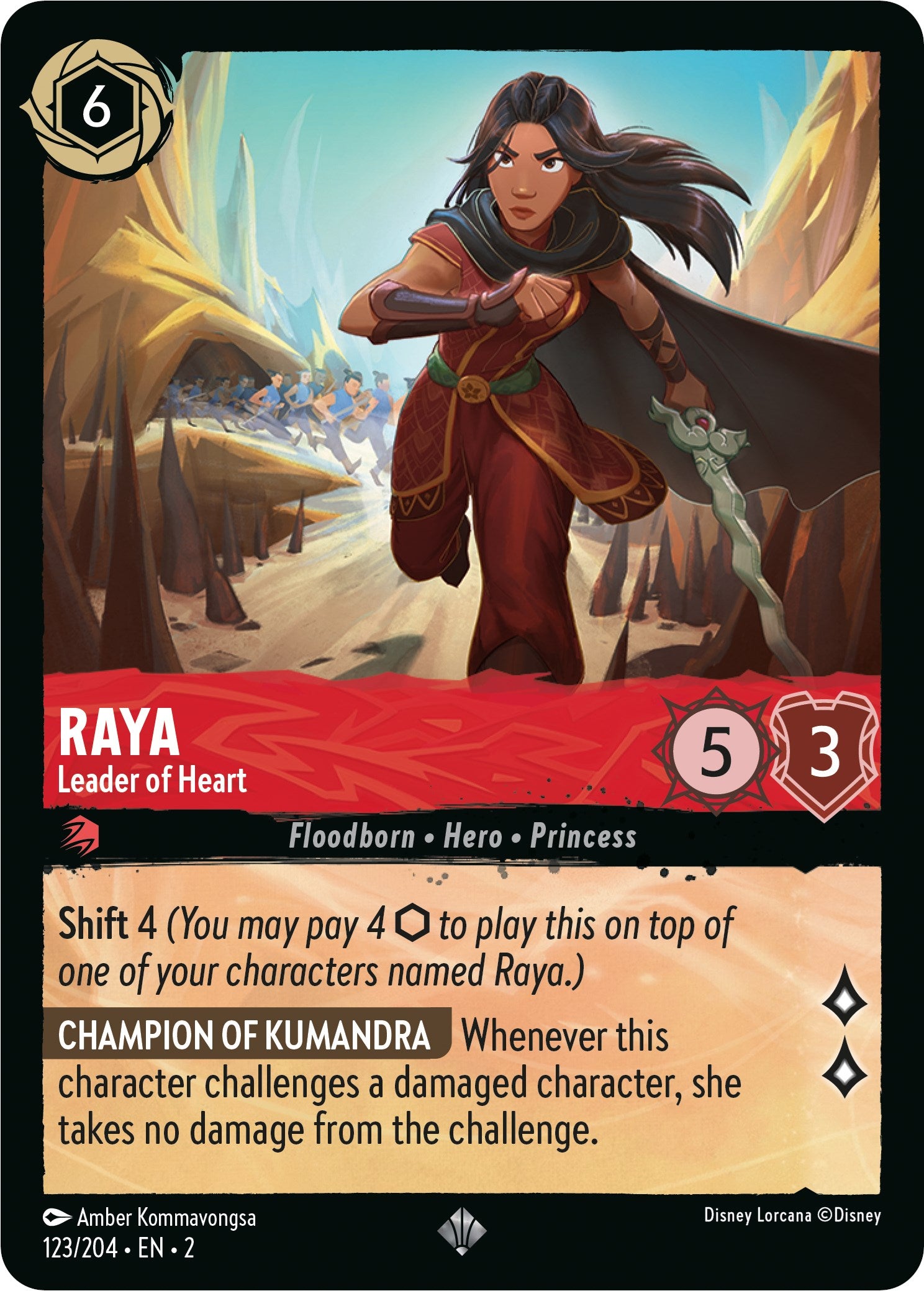 Raya - Leader of Heart (123/204) [Rise of the Floodborn] | Tabernacle Games