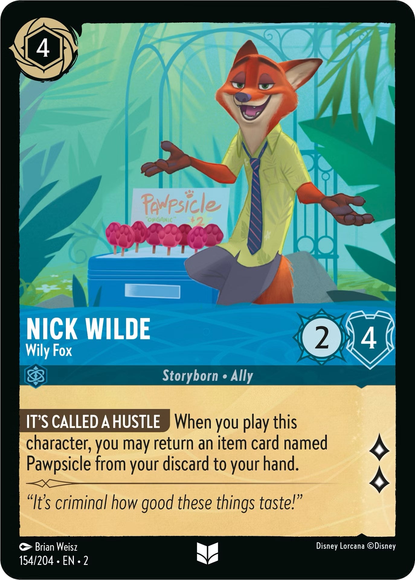 Nick Wilde - Wily Fox (154/204) [Rise of the Floodborn] | Tabernacle Games