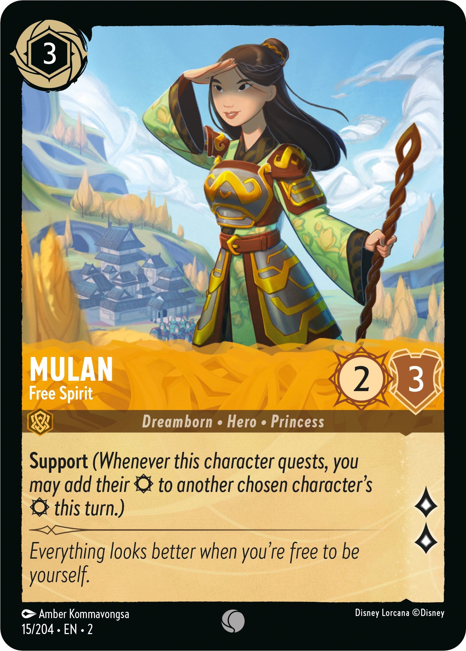 Mulan - Free Spirit (15/204) [Rise of the Floodborn] | Tabernacle Games