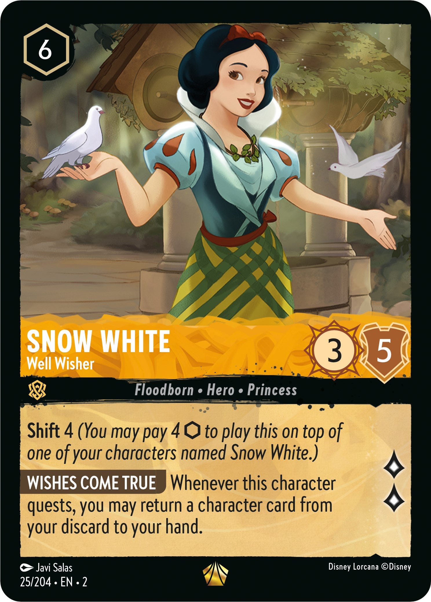 Snow White - Well Wisher (25/204) [Rise of the Floodborn] | Tabernacle Games