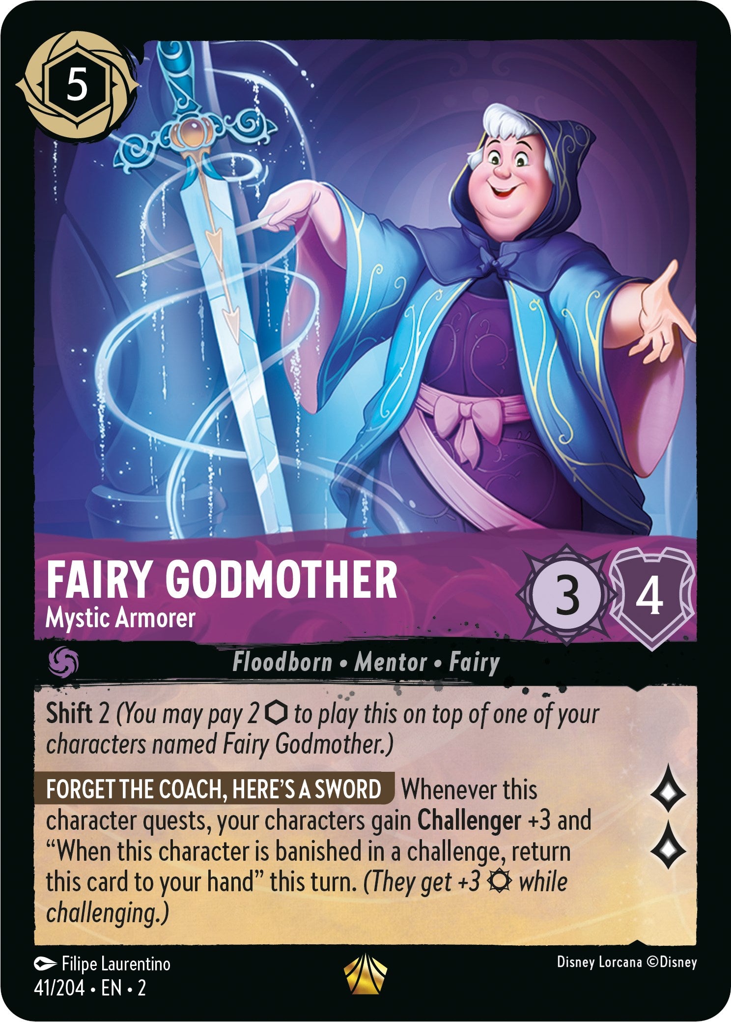 Fairy Godmother - Mystic Armorer (41/204) [Rise of the Floodborn] | Tabernacle Games